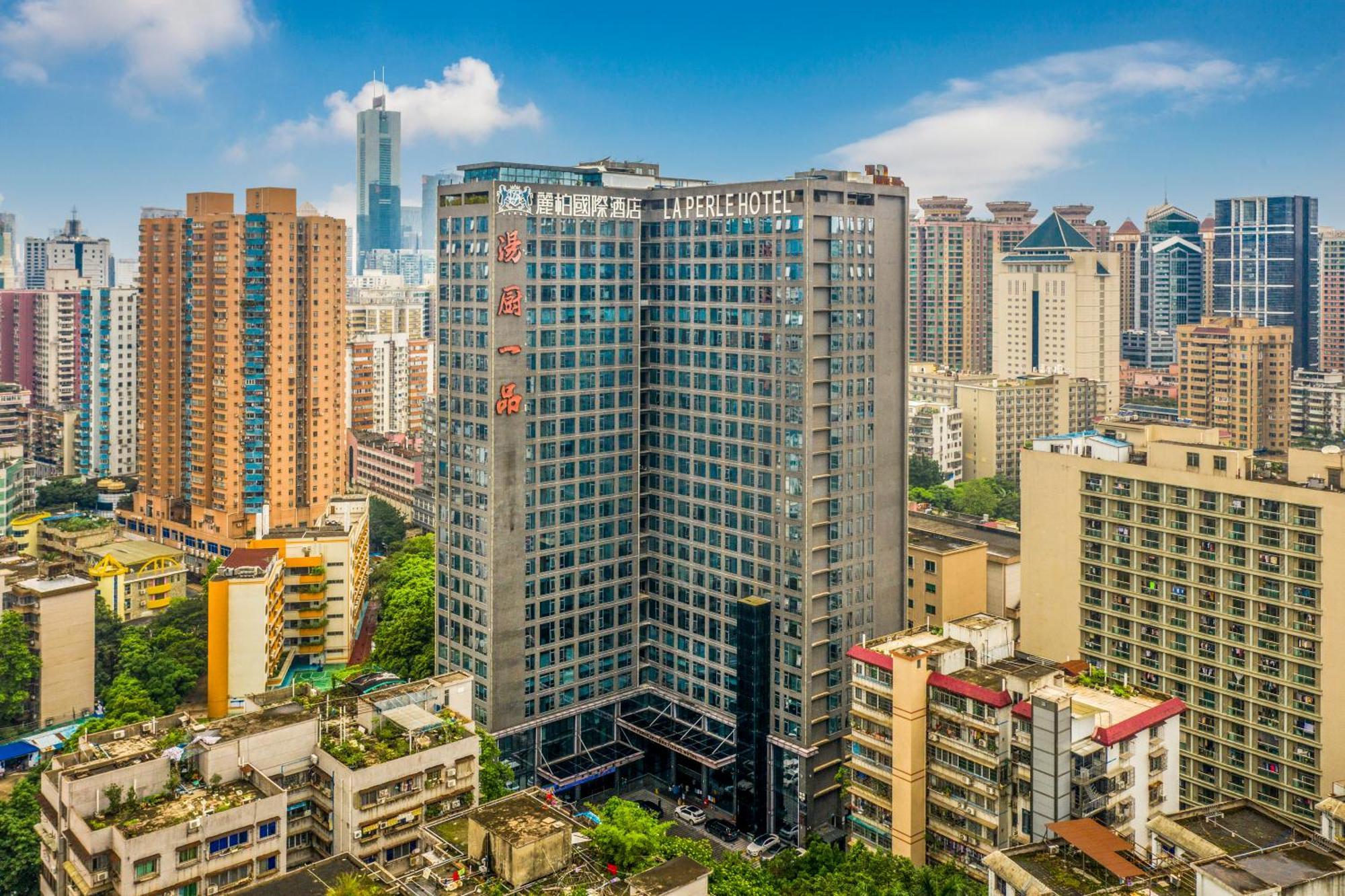 La Perle International Hotel - Free Shuttle Between Hotel And Exhibition Center During Canton Fair & Exhibitor Registration Counter Zewnętrze zdjęcie